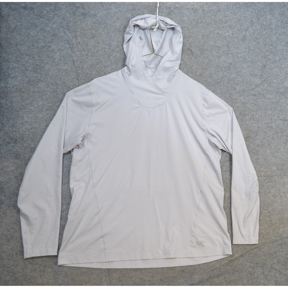 Arc'teryx Remige Hoody Shirt Womens XL Gray Hooded Long Sleeve Lightweight Top